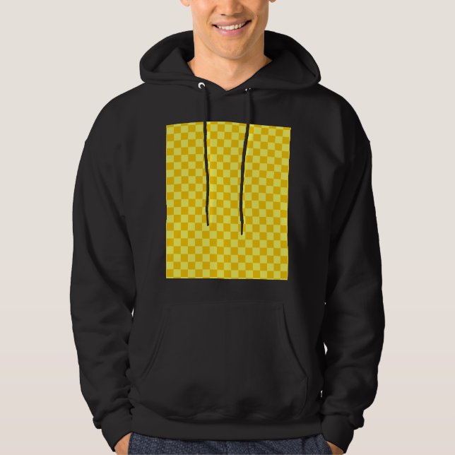 Gult Combination Checkerboard av ShirleyTaylor Sweatshirt (Framsida)