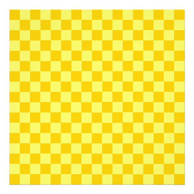 Gult Combination Classic Checkerboard av STaylor Fototryck (Framsidan)