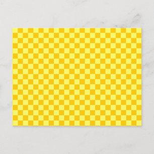 Gult Combination Classic Checkerboard av STaylor Vykort