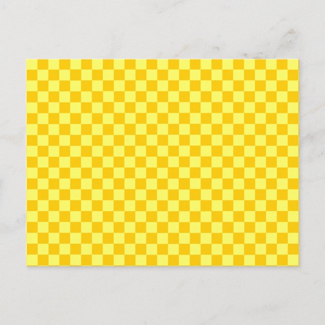 Gult Combination Classic Checkerboard av STaylor Vykort (Framsida)