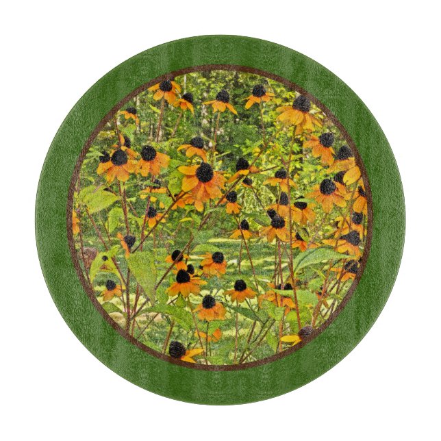 Gult Coneflowers Glasskärl (Framsidan)