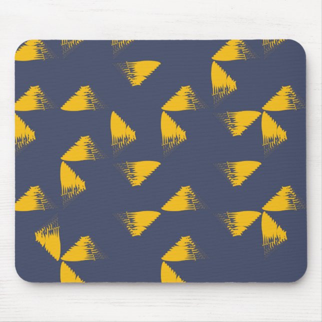 Gult, coola, unika trianglar för trendig musmatta (Framsidan)