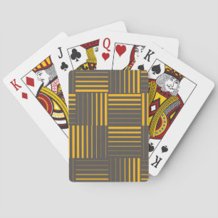 Gult, coola, unikt, trendig, modernt linjer casinokort