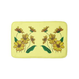 gult coreopsis blomma badrumsmatta