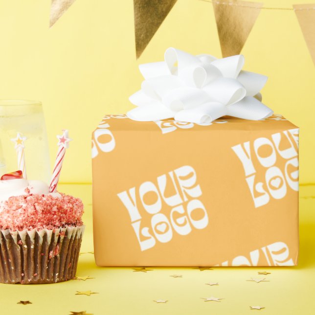 Gult Corporate Business Logotyp Wrapping Papper Presentpapper (Födelsedagsfest)