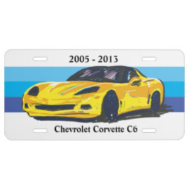 Gult Corvette C6 med Blue Rand