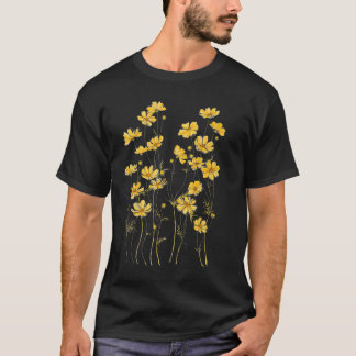 Gult Cosmos Flowers T Shirt