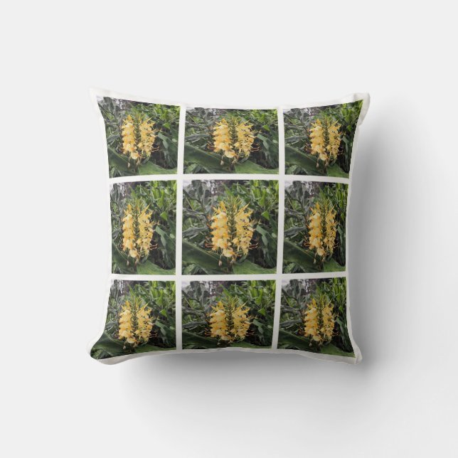 Gult Costa Rica Flowers Pillow Kudde (Framsida)