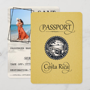 Gult Costa Rica-pass Spara Datumet