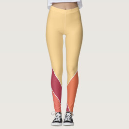 Gult Creamsicle Citrus Elegant Sommar Leggings