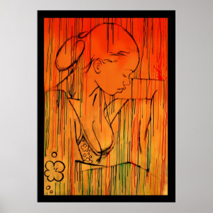 Gult Creole Rain Poster