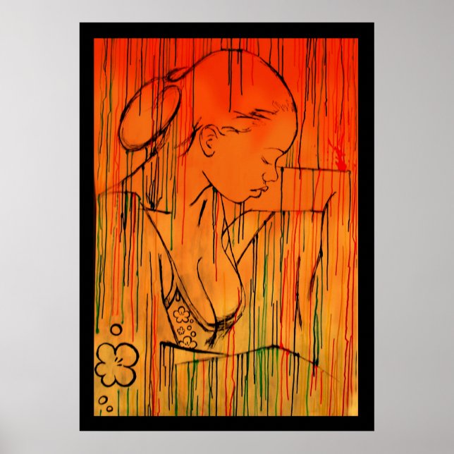 Gult Creole Rain Poster (Framsidan)