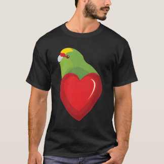 Gult Crowned Parakeet Parrot Heart Pocket T Shirt