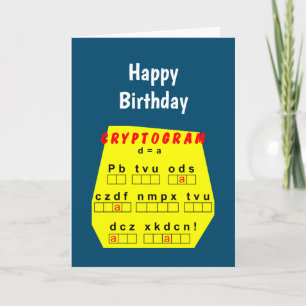 Gult Cryptogram Kort