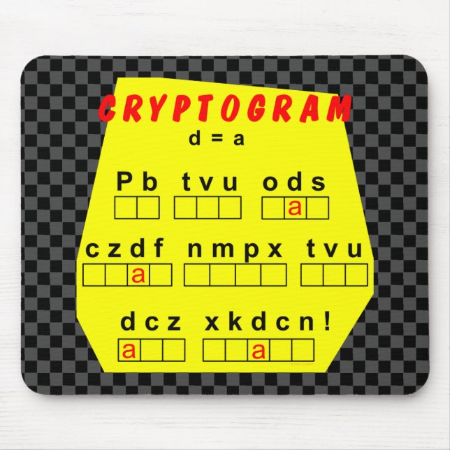 Gult Cryptogram Musmatta (Framsidan)