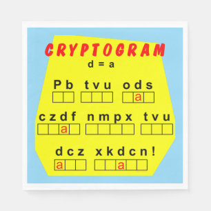 Gult Cryptogram Pappersservett