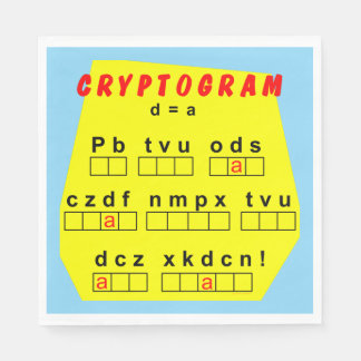 Gult Cryptogram Pappersservett