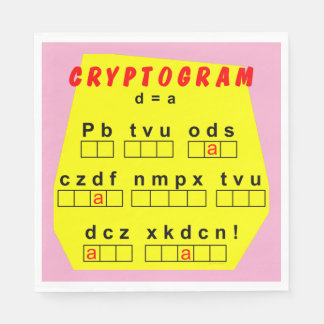Gult Cryptogram Pappersservett