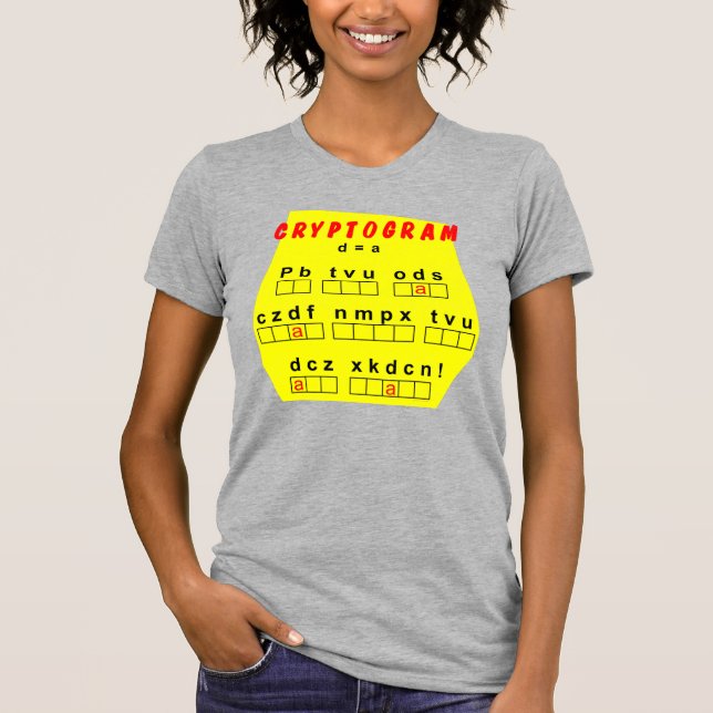 Gult Cryptogram T Shirt (Framsida)