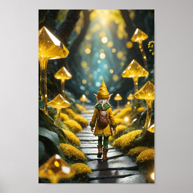 Gult Crystal Elf Poster (Framsidan)