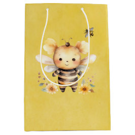 Gult Cute Bee Blommigts Baby Shower
