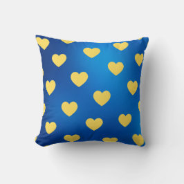 Gult Cute Sweet Mysigt Modern Romantic Chic Heart Kudde