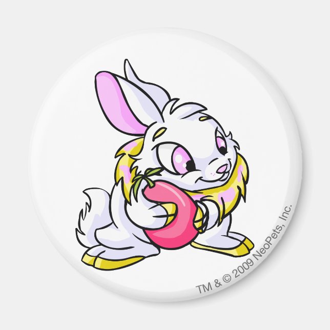 Gult Cybunny hugger Nägg Magnet (Framsidan)