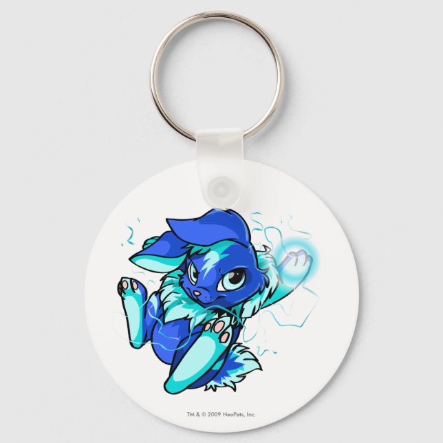 Gult Cybunny med stjärnor Nyckelring (Framsida)