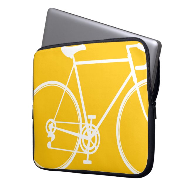 Gult-cykelkonstruktion Laptop sleeve (Framsidan Vänster)
