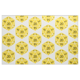 Gult D20 Dice Fabric Tyg