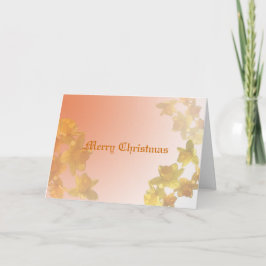 Gult Daffodil blommar julhälsningskort. Helgkort