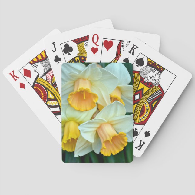Gult Daffodil-blommor Spel Kort (Baksidan)