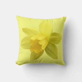 Gult Daffodil Bloom Blommigt Kudde