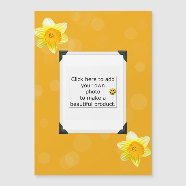 Gult Daffodil Bokeh Background Template (Framsida)