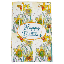 Gult Daffodil Daffodils blomma Vattenfärg