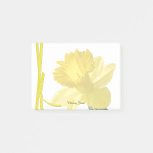 Gult Daffodil Floral Fotografi Post-it Block