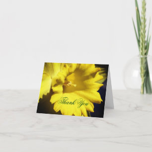 Gult Daffodil Flower Anpassade Tack Kort