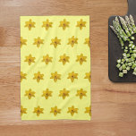 Gult Daffodil Flower Seamless Mönster på Kökshandduk<br><div class="desc">Sömlös mönster av gult Daffodil-blomma tryckt på kökshandduk. Kökshandduk för blommigt för älskare av blommor eller natur.</div>