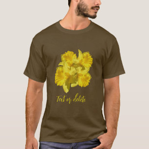 Gult Daffodil Flowers Bouquet Personlig T Shirt