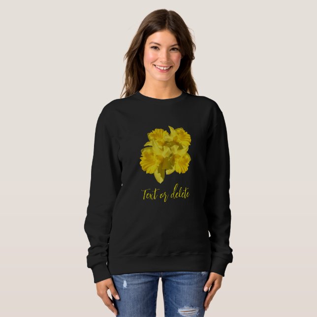 Gult Daffodil Flowers Bouquet Personlig T Shirt (Hel framsida)