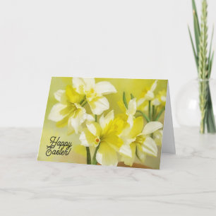 Gult Daffodil Flowers Faith Påsk Card Kort
