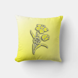 Gult Daffodil Kudde