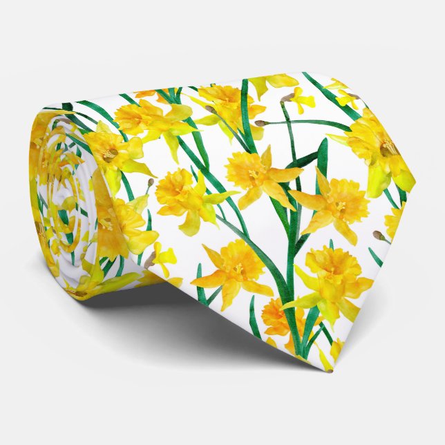 Gult Daffodil Mönster Slips (Rullad)
