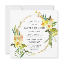 Gult Daffodil Påsk Brunch Square