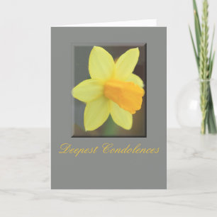 Gult Daffodil sympatikort Kort