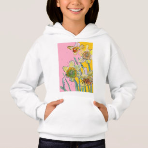 Gult Daffodil vattencolor art Girls T Shirt