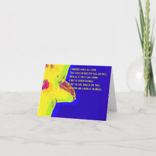 Gult Daffodil William Wordsworth Dikt Note Card Kort