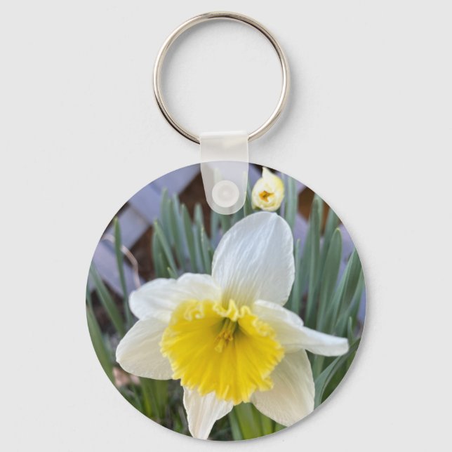 Gult Daffodils #1 Nyckelring (Framsida)