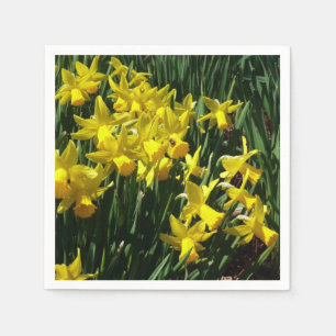 Gult Daffodils I Cheery Vår blommor Pappersservett