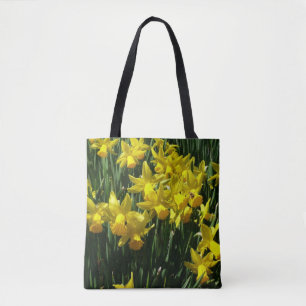 Gult Daffodils I Cheery Vår blommor Tygkasse